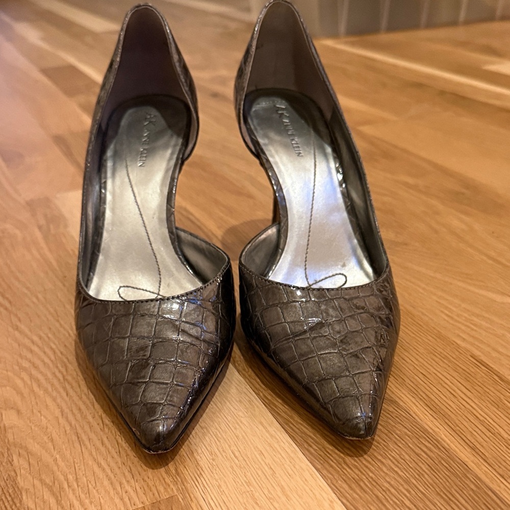 Anne Klein dark silver Croc-Embossed Heels - Picture 5 of 5